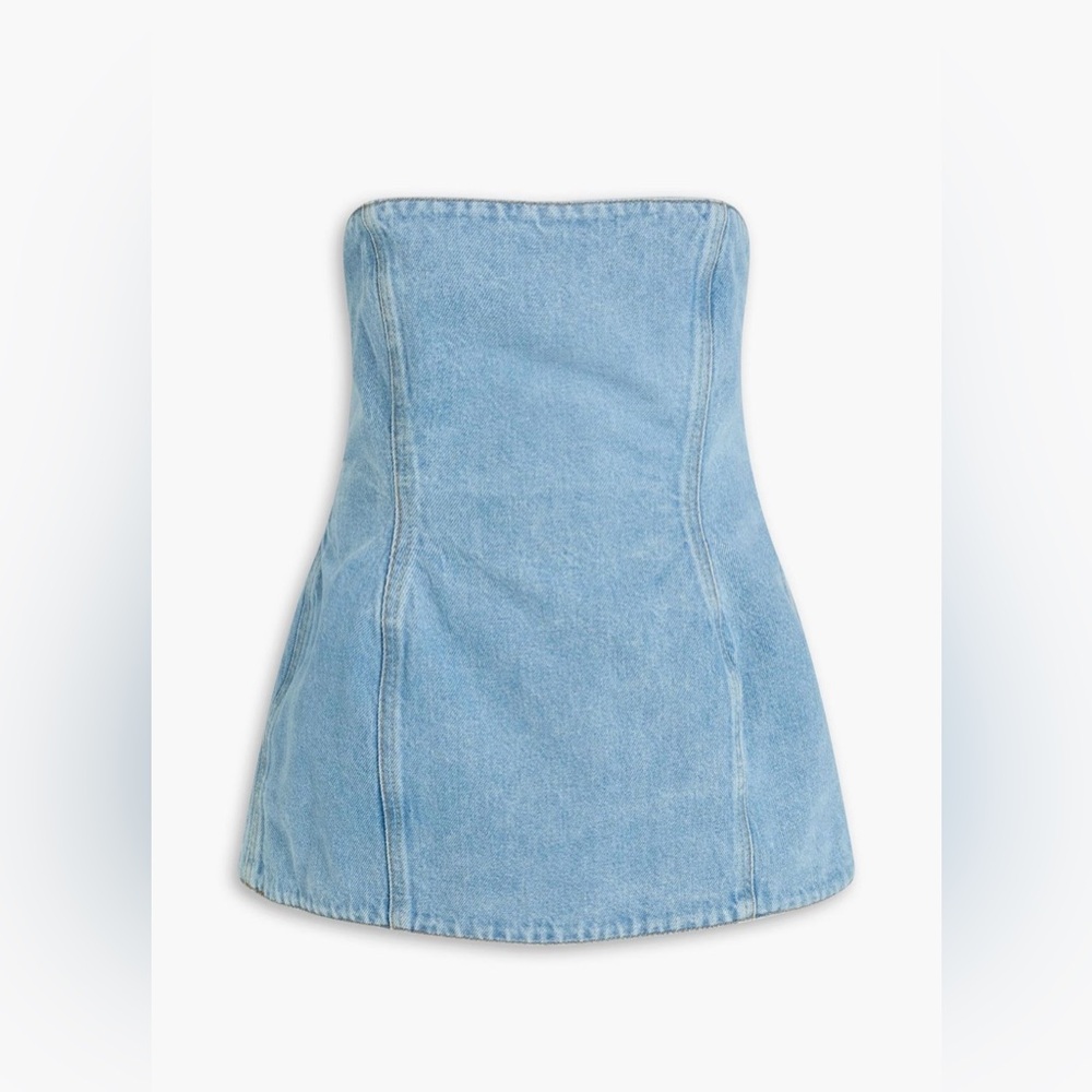 Magda Butrym Blue Denim Corset Top